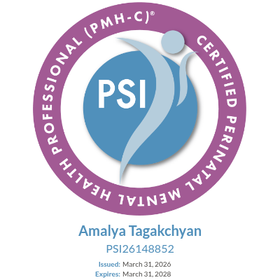 Amalya Tagakchyan — PMH-C, Certified Perinatal Mental Health Professional (PSI)